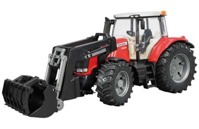 Bruder Traktor Massey Ferguson 7624 Frontlader lenkbar Maßstab 1:16 Spielzeug