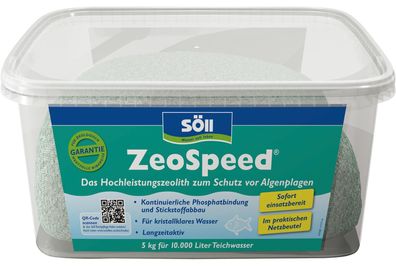 Söll ZeoSpeed 5 Kg Zeolith Phosphat& Stickstoff Binder 10 Qbm Teichwasser