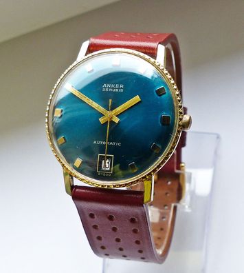 Schöne Anker Automatic Calendar 25Rubis Herren Vintage Armbanduhr
