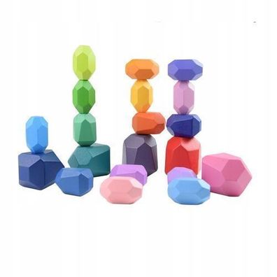 Stones Montessori Holzklötze 16 Stück