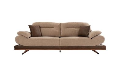 Braunes 3-Sitzer Sofa Wohnzimmer Designer Couch Polster Sitzmöbel Neu
