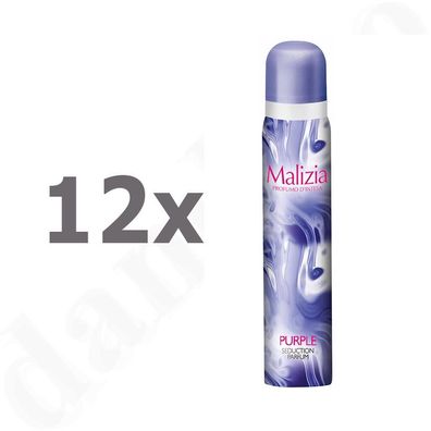 Malizia DONNA Body Spray deodorant - PURPLE 12x 100ml