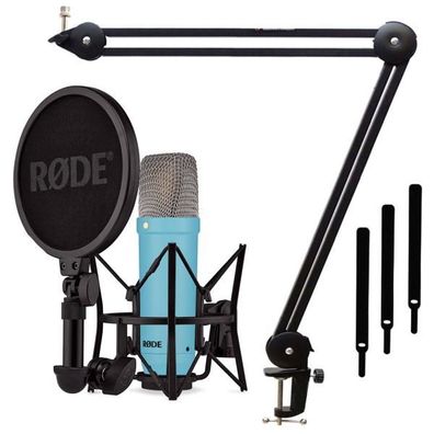 Rode NT1 Signature Blue Mikrofon Blau mit Gelenkarm