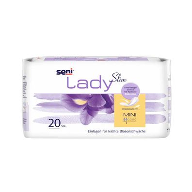 30x Seni Lady Slim Mini Einlage - 20 Stück - 5900516170486 | Packung (20 Stück)