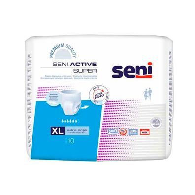 6x Seni Active Super Inkontinenzpants - 10 Stück - XL - 5900516092337 | Packung (10 S