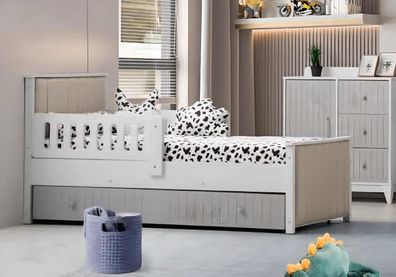 Praktisches Kinderbett Grau Farbe für süße Schlummerstunden Luxuriös