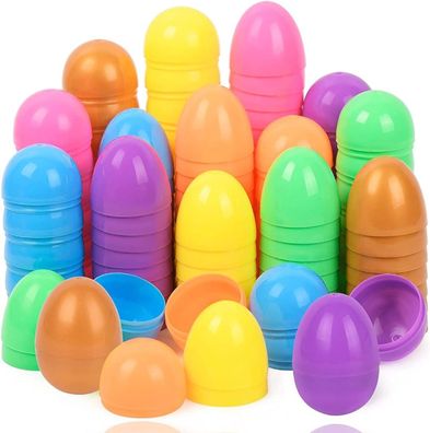 Hey!Easter® 12x Ostereier Plastikeier Überraschungseier zum Öffnen & Befüllen