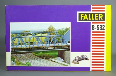 Faller B-532 Vorflutbrücke Gitterbrücke Stahl-Brücke 60er/70er Jahre NEU OVP