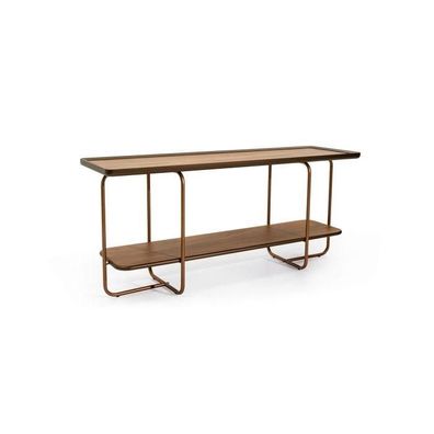 Stilvoll Konsolentisch Design Holz Luxus Tisch für Wohnzimmer Edelstahl