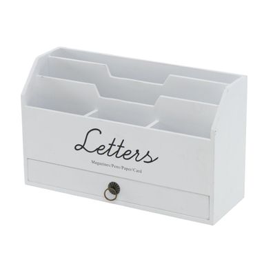 Utensilo Lemgo Utensilien weiß Holz Briefhalter Briefbox Ablagebox Ablage Briefe