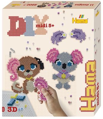 Hama Geschenkpackung 3D Tier Salon Midi-Bügelperlen