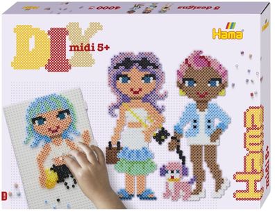 Hama Geschenkpackung Fashion Girls Midi-Bügelperlen