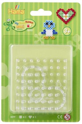Hama Blister mit 2 Maxi-Stiftplatten, kl. Quadrat & Herz