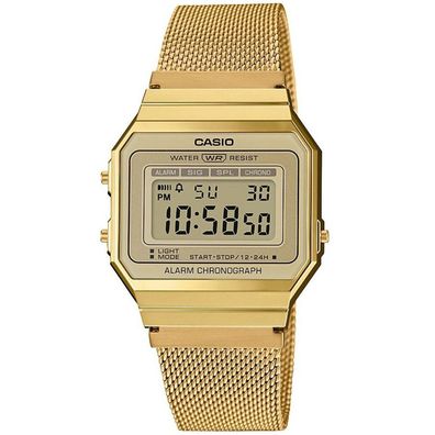 Casio Damen Digital Quarz Uhr mit Edelstahl Armband A700WEMG-9AEF