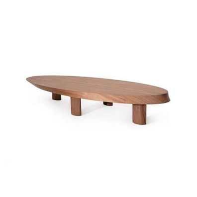 Designer Ovaler Holztisch Wohnzimmer Beistelltisch Tisch Luxus Möbel
