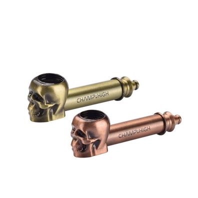 Skull Metall Pfeife 8,5cm Totenkopf - 1x Sieb enthalten - leicht zu zerlegen