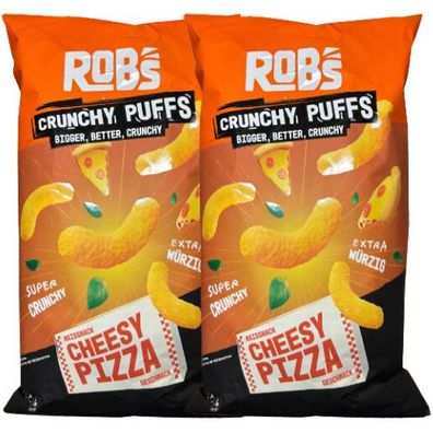 Rob`s Crunchy Puffs | Bigger, Better, Crunchy | Cheesy Pizza 2x 130g