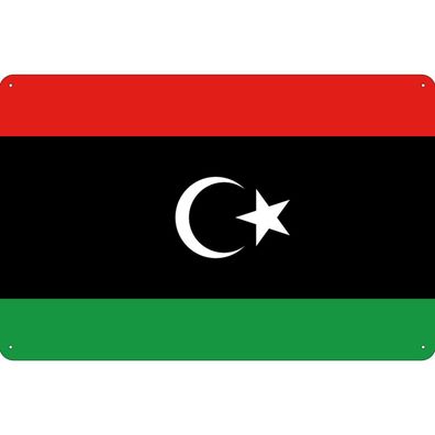 vianmo Blechschild Wandschild 30x40 cm Libyen Fahne Flagge