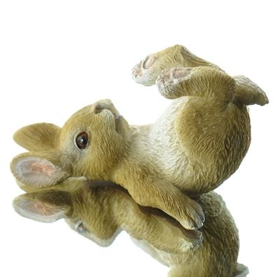 Kaemingk Hase Hellbraun auf Rücken liegend 6 cm - Polyresin