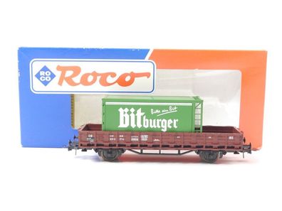Roco H0 4306 offener Güterwagen Rungenwagen mit Ladung 323 0 171-5 DB / NEM
