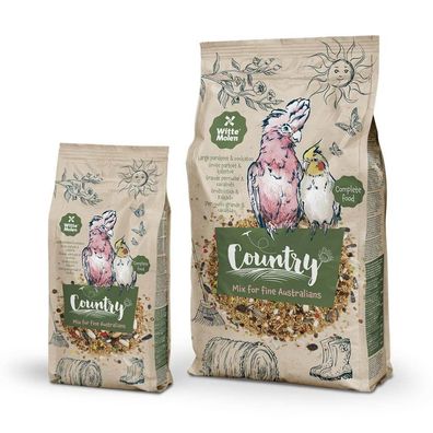 Witte Molen Country Futter für Groß- und Nymphensittiche 4 x 2,5 kg