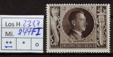 Los H2317: Deutsches Reich Mi. 844 F I * *
