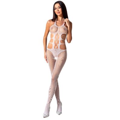 Passion WOMAN BS084 Bodystocking - WHITE ONE SIZE