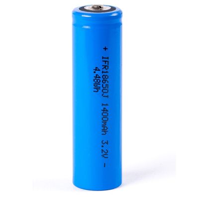 LiFePo4 IFR-18650 Akku 1400mAh 3,2V (Pluspol erhöht)