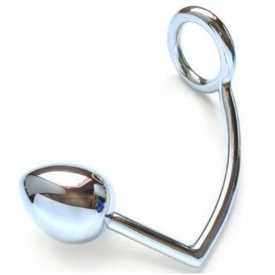 Metalhard COCK RING WITH ANAL BEAD 40MM
