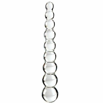 Icicles No.2 Beaded Clear Glass Dildo