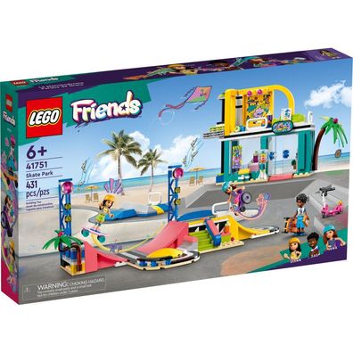 LEGO 41751 Friends Skatepark, Skateboard-Spielzeug für Kinder