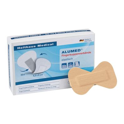 Alumed® Fingerkuppenverband, 4,5 x 8 cm, 50 Stück elastisch - B0040GCIVY | Pack