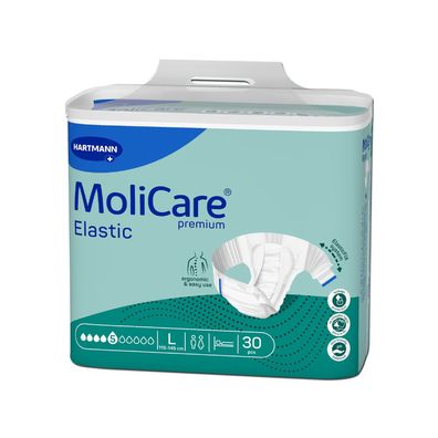 MoliCare Premium Elastic 5 Tropfen, L | Packung (30 Stück) (Gr. L)