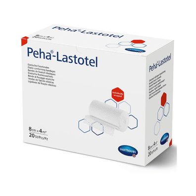 Hartmann Peha®-Lastotel® Fixierbinde - 20 Stück - 8 cm x 4 m | Packung (20 Stück)
