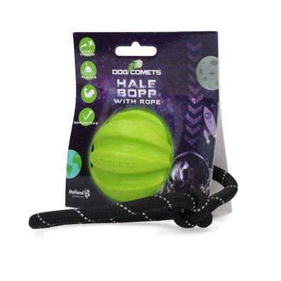 Dog Comets Ball Hale-Bopp Green with rope