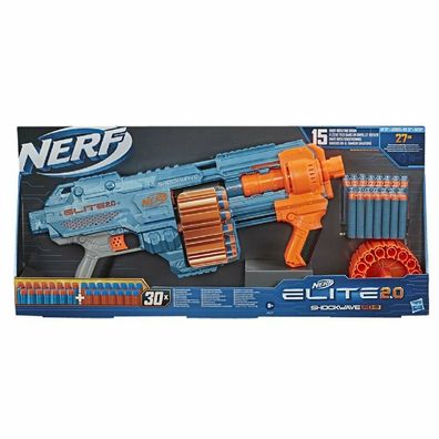 Nerf Elite 2.0 Shockwave RD-15, Nerf Gun (blaugrau/ orange)