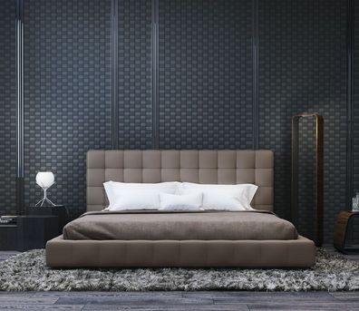 Modernes Gestell Luxus Schlaf Zimmer Bett Hotel Design Leder Doppel