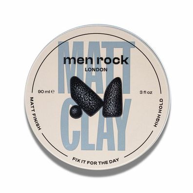 Menrock Matt Clay High Hold Matt Finish mattes Haar Ton für Männer 90ml