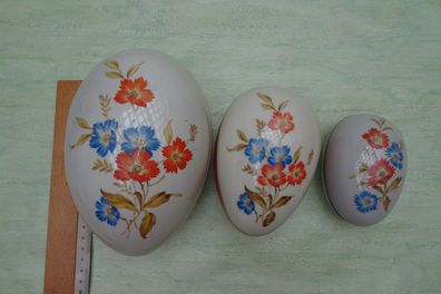 altes Porzellanei Konfektschale Bonboniere Thüringen orange-blaue Blüten