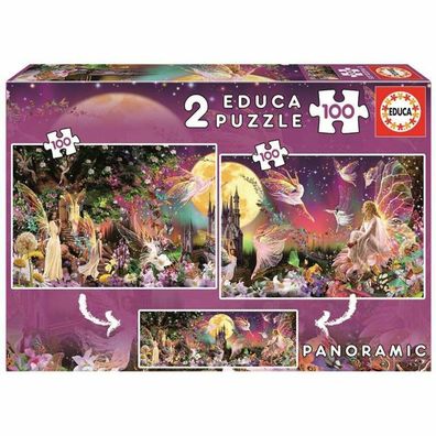 Puzzle Educa (2 x 100 pcs) Feen und Elfen