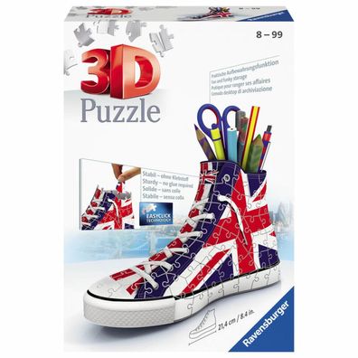 Union Jack 3D Sneaker Puzzle Federmäppchen 108Stück