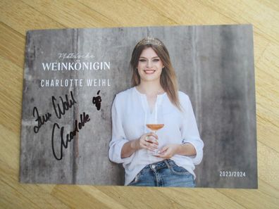 Pfälzische Weinkönigin 2023/2024 Charlotte Weihl - handsigniertes Autogramm!!!