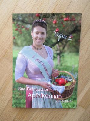 Bad Feilnbacher Apfelkönigin 2023/2024 Regina II. - handsigniertes Autogramm!!!