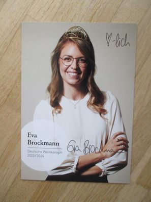 Deutsche Weinkönigin 2023/2024 Eva Brockmann - handsigniertes Autogramm!!!