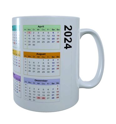 Tasse Kalender Jahr 2024
