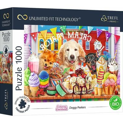 TREFL Puzzle UFT Cuteness Overload: Hunde vor dem Süßwarenladen 1000 Teile