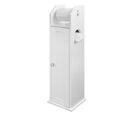 SoBuy FRG135-W Freistehend Toilettenrollenhalter Badregal Standschrank Seitenschrank