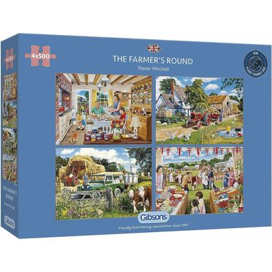 Gibsons Farmer's Day Puzzle 4x500 Teile