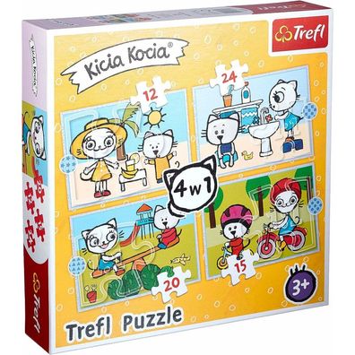 TREFL Puzzle Kicia Kocia: Tag der Katze 4in1 (12,15,20,24 Teile)