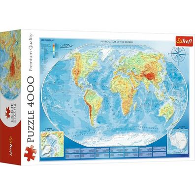 TREFL Puzzle Big World Map 4000 Teile